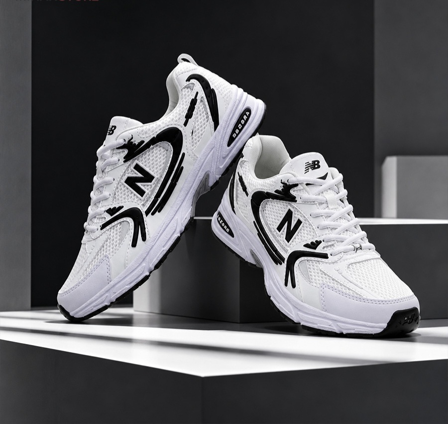 کتونی مردانه  new balance سفید مشکی