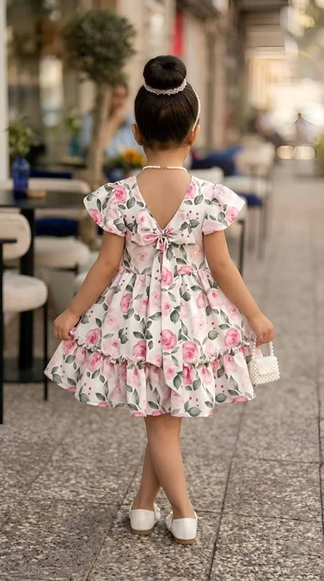 پیراهن دخترانه رز بوگاتی نرم