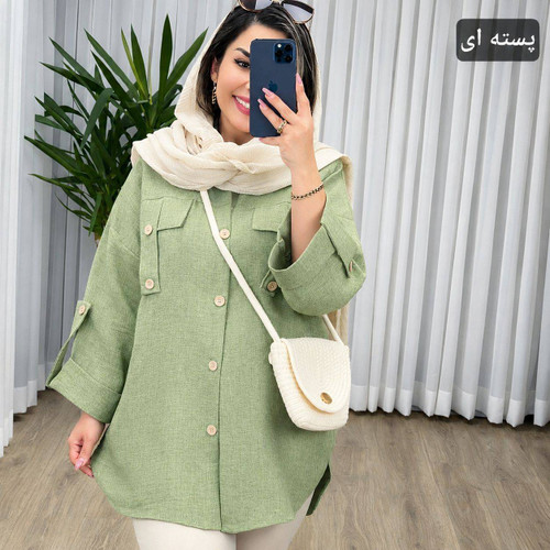 شومیز مانتویی زنانه جیب صلیب هایده