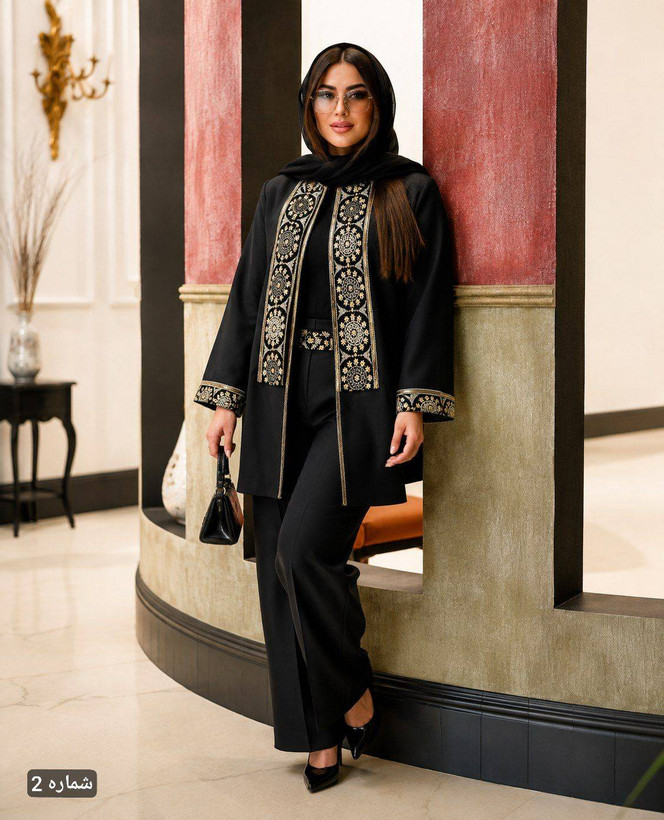 ست مانتو شلوار زنانه فاتوش پرشین مکانیک ، ارسال رایگان