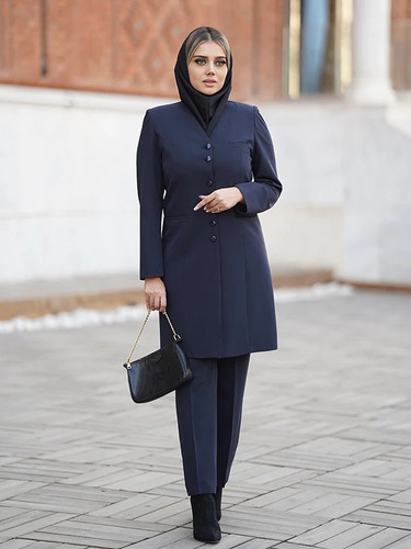 مانتو شلوار زنانه اداری غزاله پرشیا دبل ، ارسال رایگان