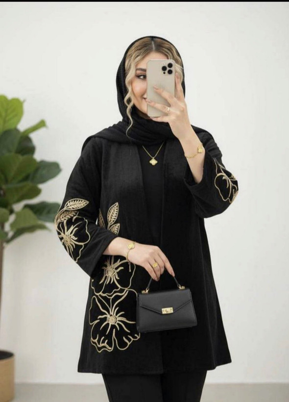 مانتو زنانه گلرخ مخمل ، ارسال رایگان